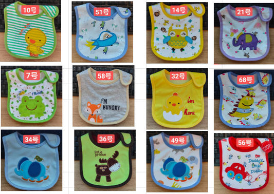 Baby Dribble Bibs Waterproof Absorbent Cotton Drool Bibs for Baby Boys Girls Unisex Bibs Toddlers Infants for Feeding and Teething