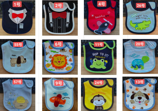 Baby Dribble Bibs Waterproof Absorbent Cotton Drool Bibs for Baby Boys Girls Unisex Bibs Toddlers Infants for Feeding and Teething