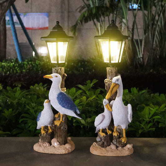 2 Packs Solar Light Bird Garden Yard Decorations Outdoor Decorative Stake Lights Statues
