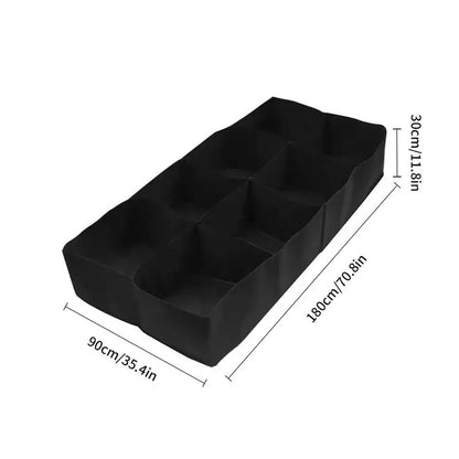 2 Packs 128 Gallon 8 Grids Fabric Raised Garden Bed, Plant Grow Bags, 180*90*30cm Large Outdoor Planters for Growing Vegetables Potatoes Flowers, Rectangle Planting Container for Outdoor Gardening