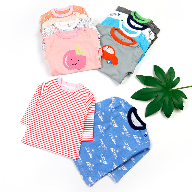 Babys T-Shirts 5-Pack Multiple Designs Tees Long Sleeve Tops for 0-24 Months