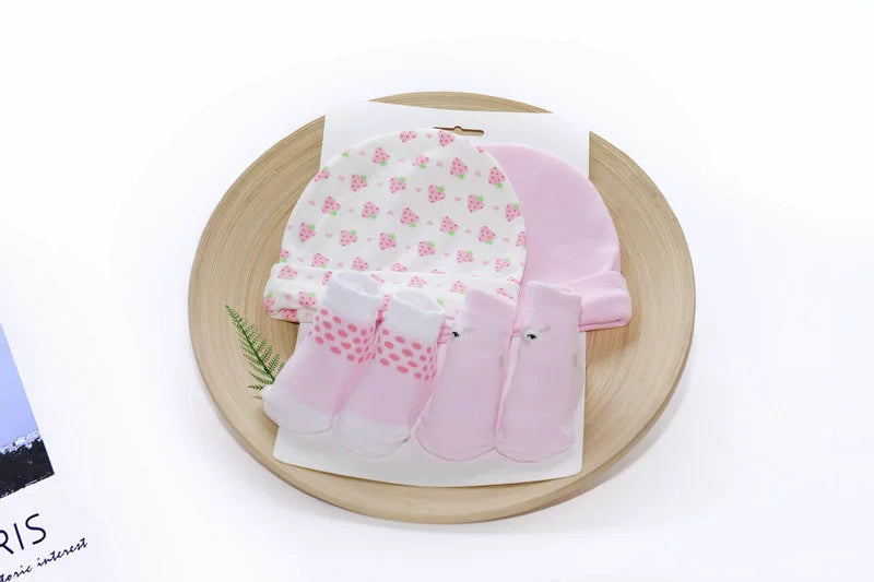 2 Sets Cotton Baby Hat & Socks