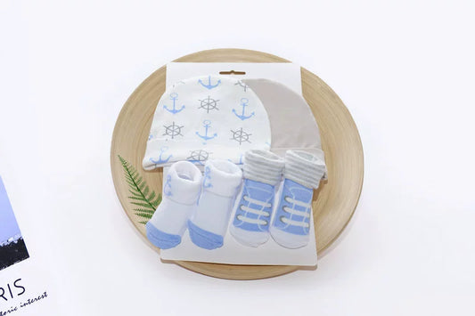 2 Sets Cotton Baby Hat & Socks