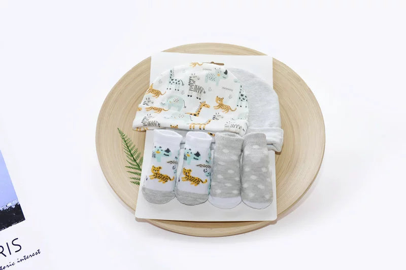 2 Sets Cotton Baby Hat & Socks